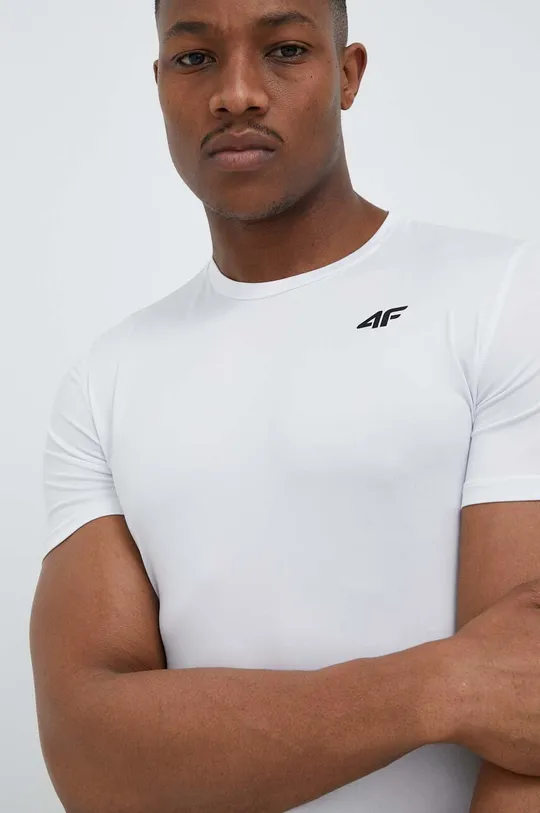 biały 4F t-shirt treningowy