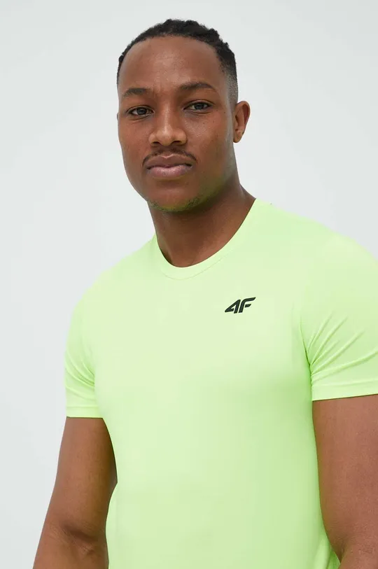 zelena Kratka majica za vadbo 4F Moški