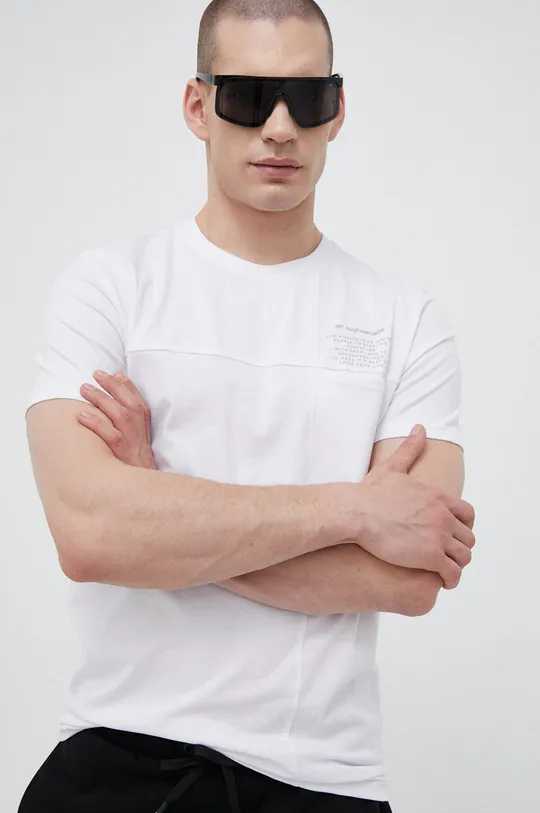 Βαμβακερό μπλουζάκι 4F λευκό