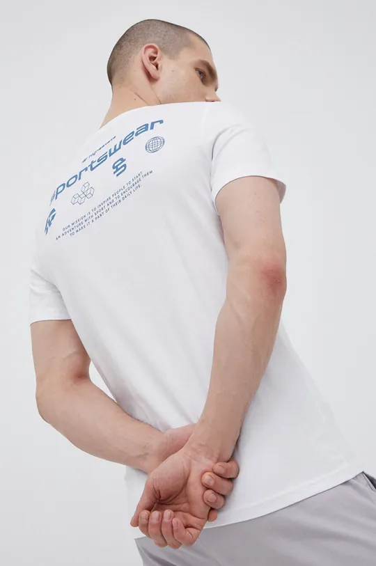 bela Bombažna kratka majica 4F Moški