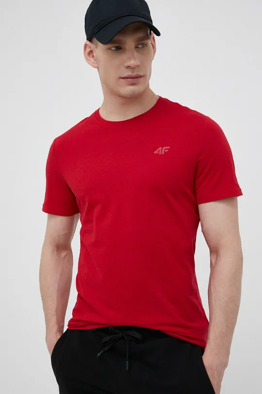 κόκκινο Βαμβακερό μπλουζάκι 4F