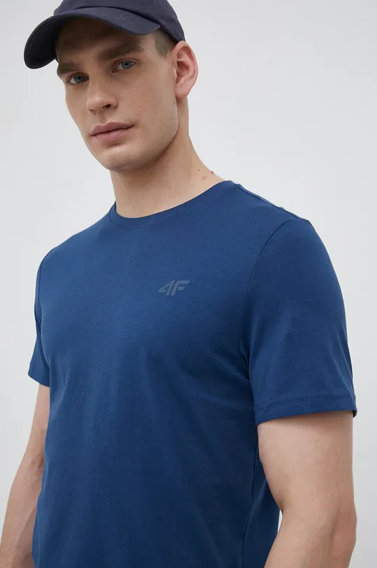 plava Pamučna majica 4F Muški