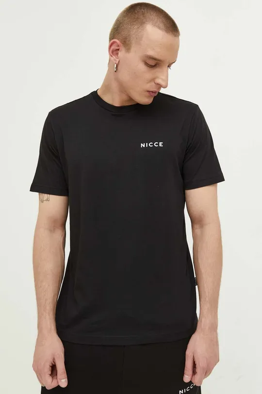 чёрный Хлопковая футболка Nicce