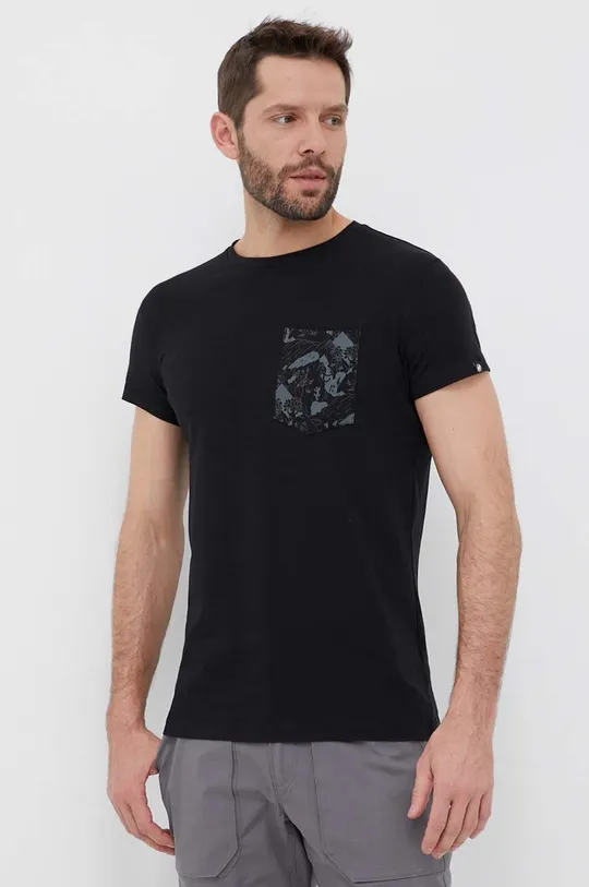 μαύρο Μπλουζάκι Mammut Massone Pocket Ανδρικά