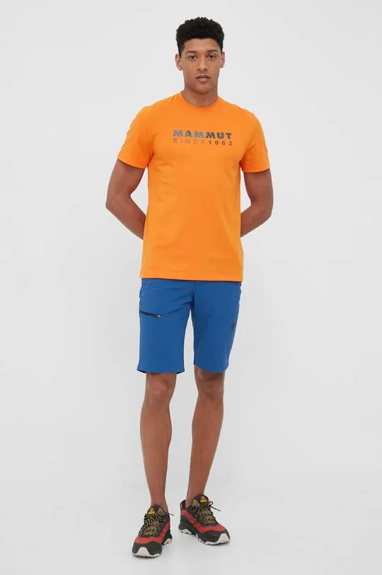 Športna kratka majica Mammut Trovat Logo oranžna