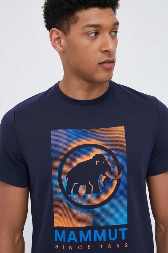 тёмно-синий Спортивная футболка Mammut Trovat Мужской