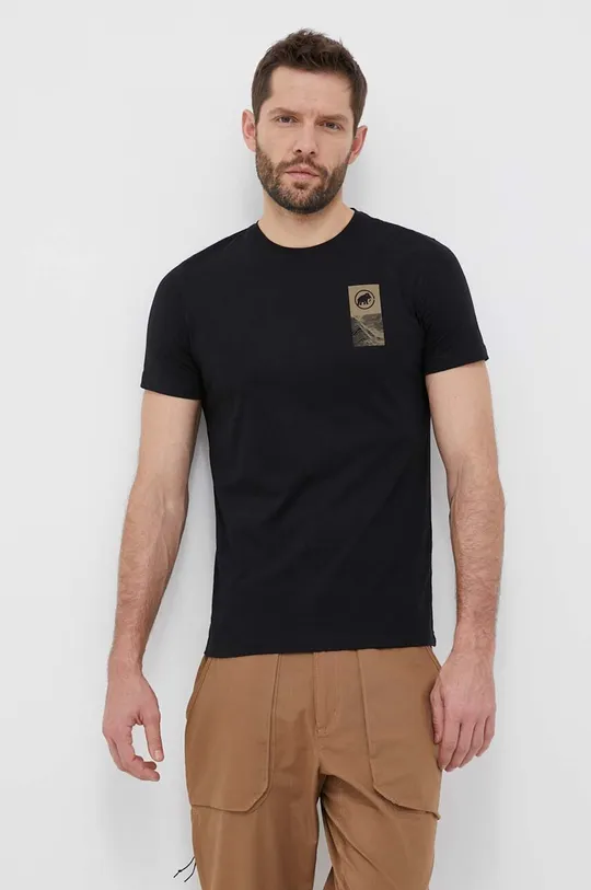μαύρο Αθλητικό μπλουζάκι Mammut Core Emblem Ανδρικά