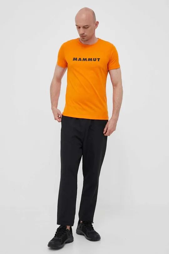 Αθλητικό μπλουζάκι Mammut Core Logo πορτοκαλί