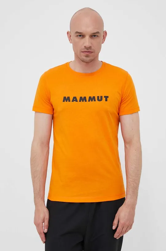 oranžna Športna kratka majica Mammut Core Logo