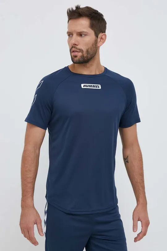 granatowy Hummel t-shirt treningowy hmlTE TOPAZ T-SHIRT Męski