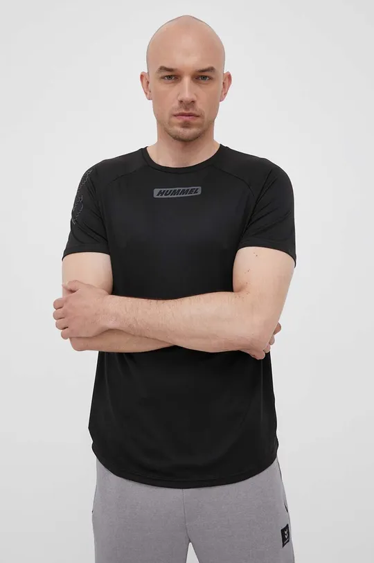 czarny Hummel t-shirt treningowy hmlTE TOPAZ T-SHIRT