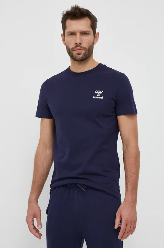 темно-синій Бавовняна футболка Hummel