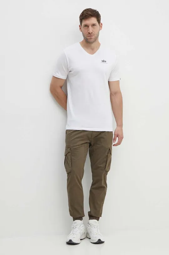Alpha Industries t-shirt in cotone bianco