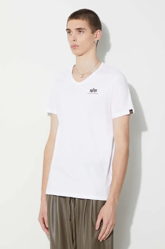 bianco Alpha Industries t-shirt in cotone