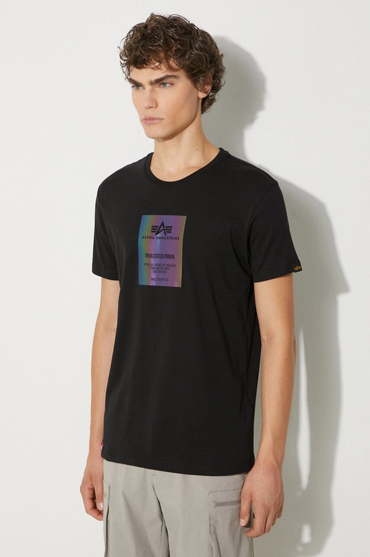 Alpha Industries t-shirt bawełniany czarny 126501RR.03