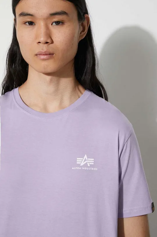 fialová Bavlněné tričko Alpha Industries