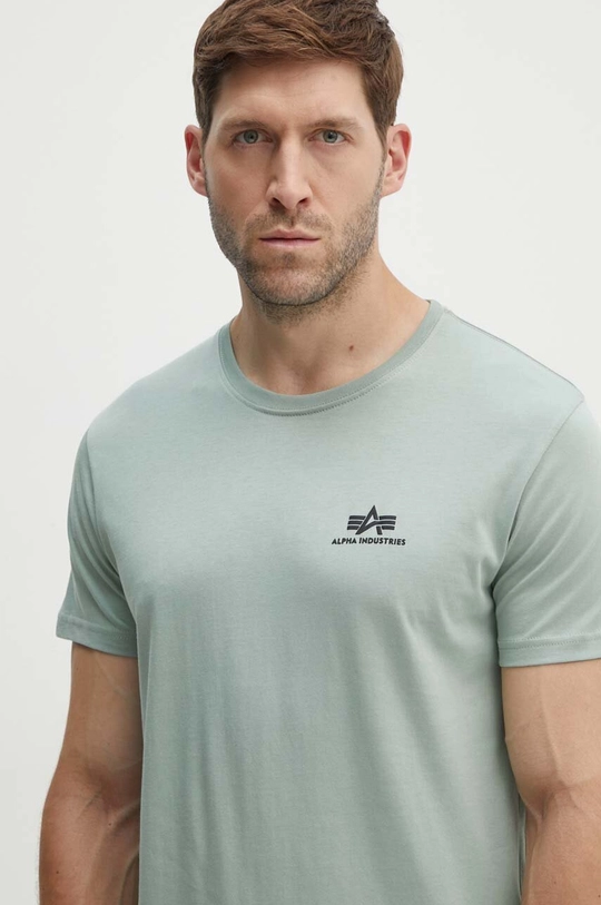 zielony Alpha Industries t-shirt bawełniany Męski