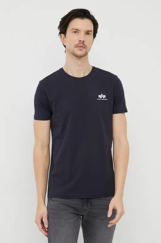 blu navy Alpha Industries t-shirt in cotone Basic T Small Logo