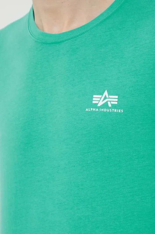 turkusowy Alpha Industries t-shirt bawełniany