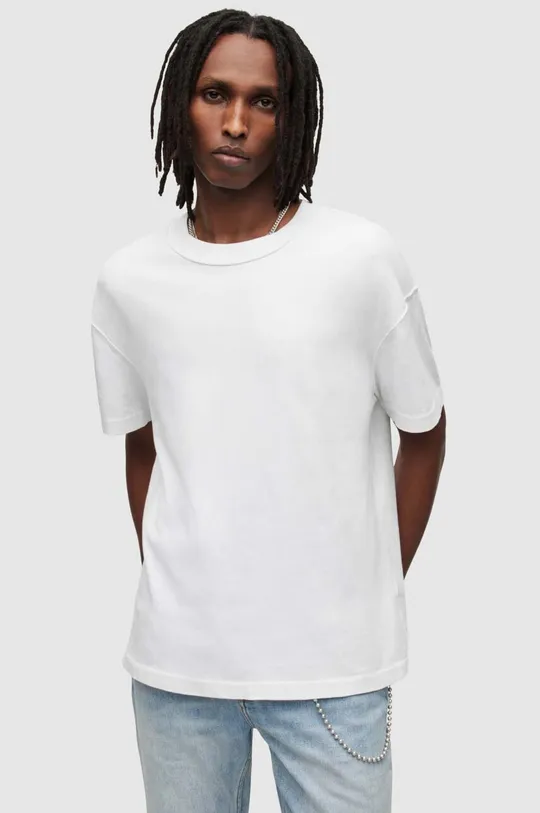 белый Хлопковая футболка AllSaints Мужской