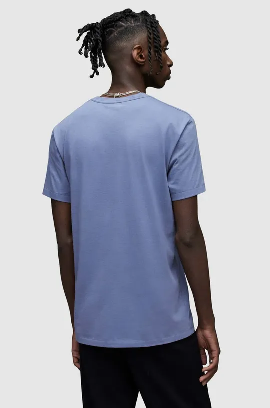 modrá Bavlnené tričko AllSaints