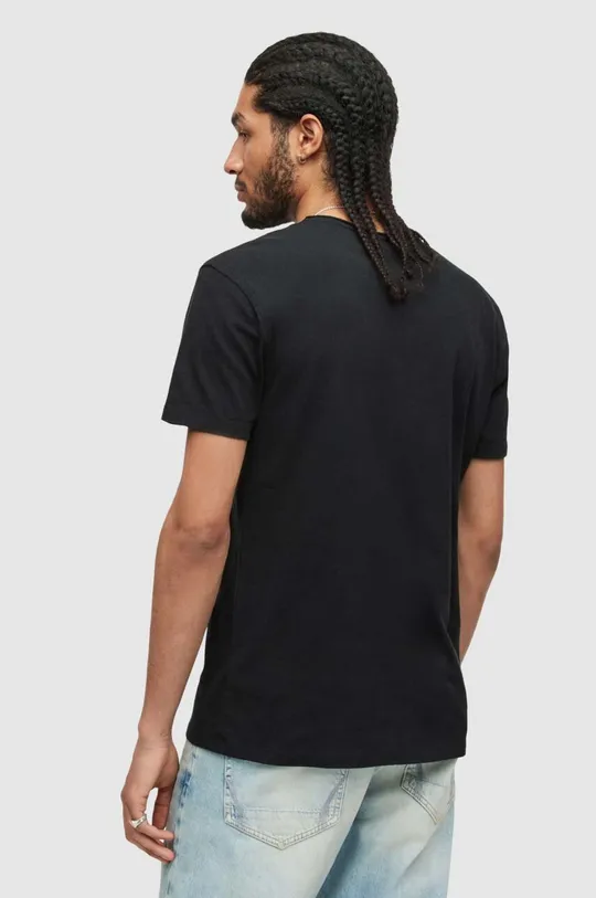 czarny AllSaints t-shirt bawełniany 2-pack FIGURE SS CREW