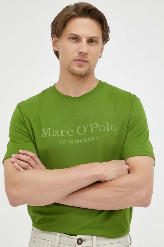 зелёный Хлопковая футболка Marc O'Polo Мужской