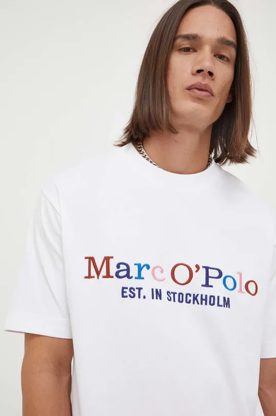 μπεζ Βαμβακερό μπλουζάκι Marc O'Polo Ανδρικά