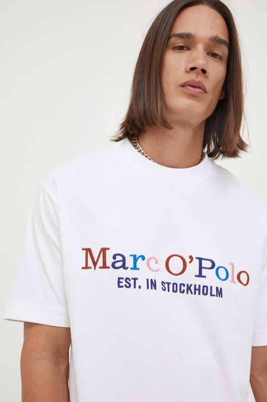 beżowy Marc O'Polo t-shirt bawełniany Męski