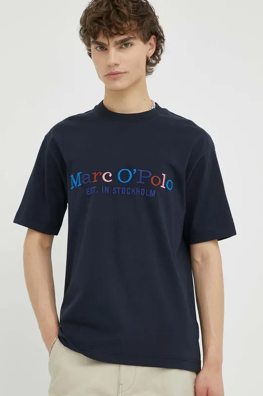 σκούρο μπλε Βαμβακερό μπλουζάκι Marc O'Polo Ανδρικά