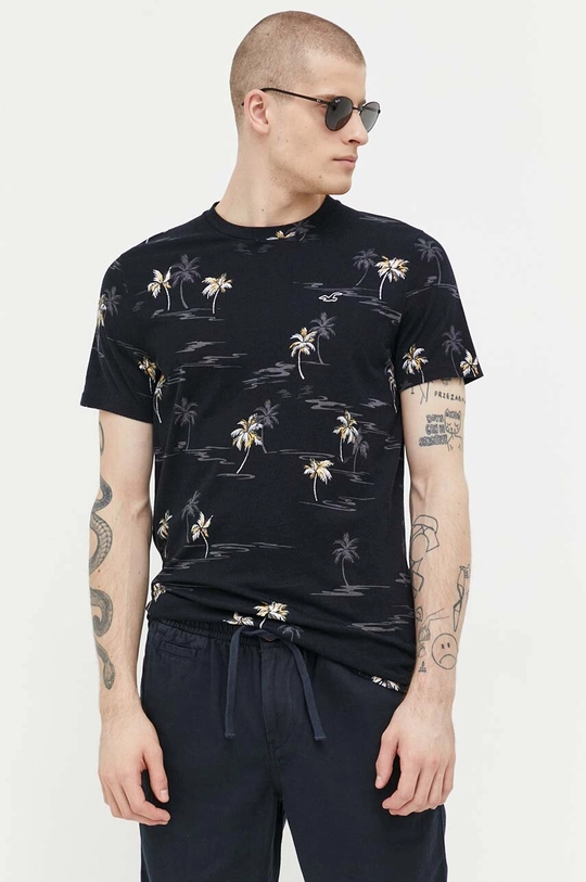 czarny Hollister Co. t-shirt bawełniany Męski