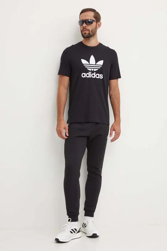 adidas Originals t-shirt bawełniany Adicolor Classics Trefoil Tee czarny