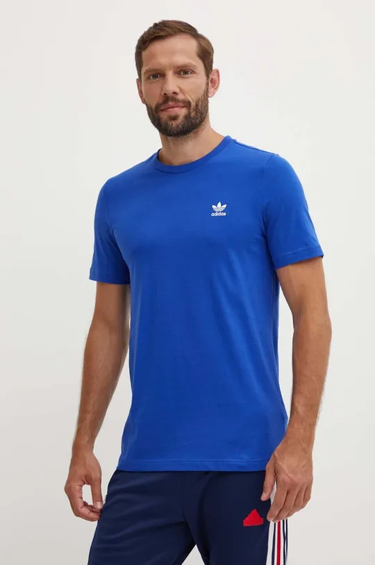 Bavlněné tričko adidas Originals modrá