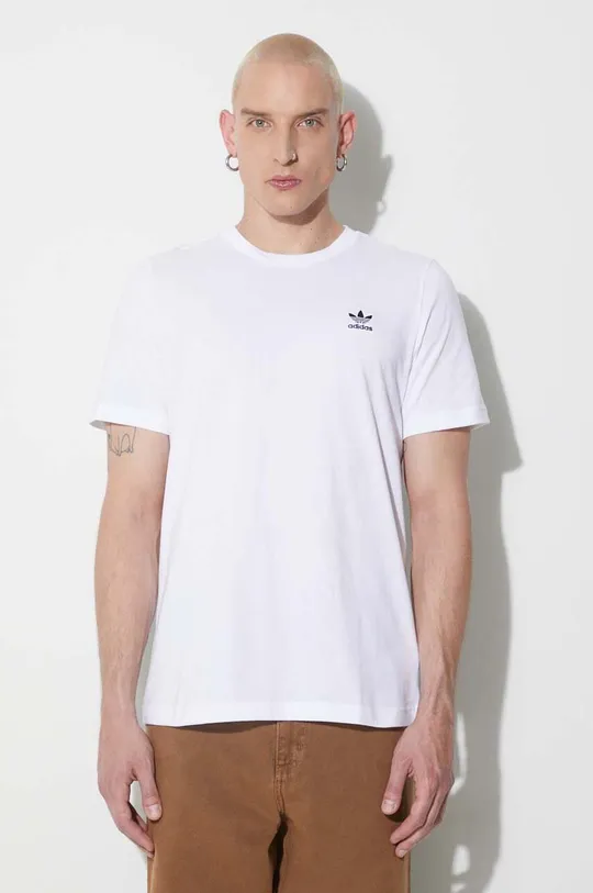 biały adidas Originals t-shirt bawełniany Męski