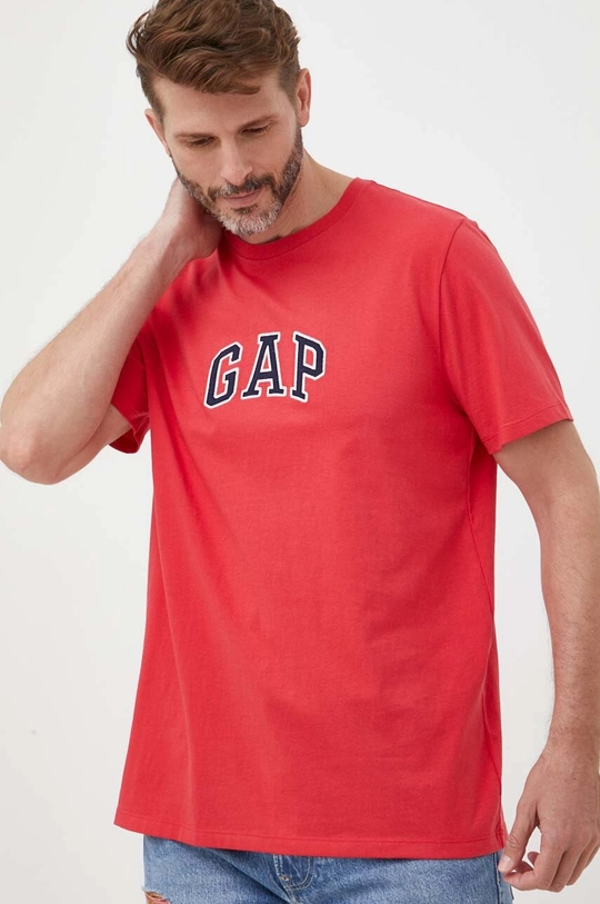 GAP t-shirt bawełniany czerwony