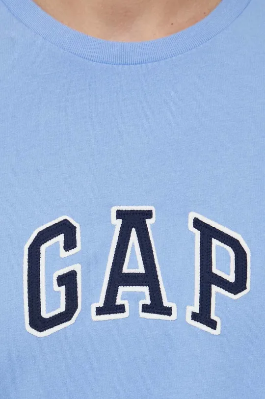 μπλε Βαμβακερό μπλουζάκι GAP