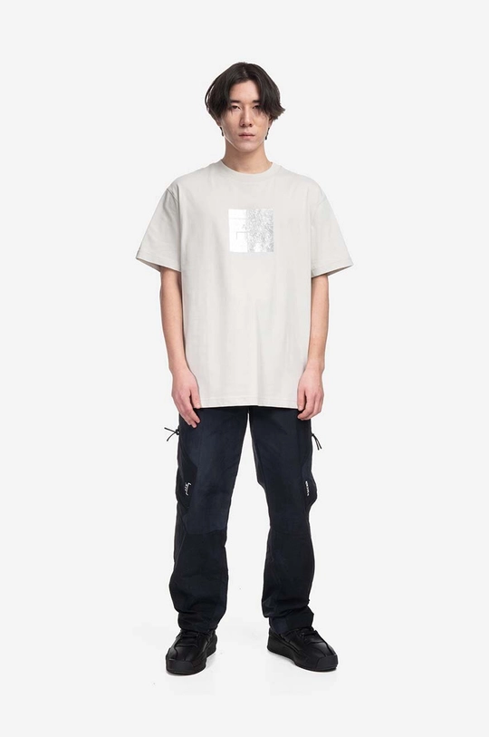 A-COLD-WALL* tricou din bumbac Foil Grid SS T-Shirt bej