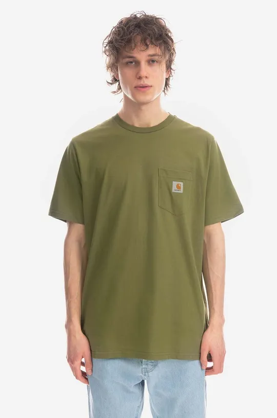 zielony Carhartt WIP t-shirt bawełniany Pocket Męski