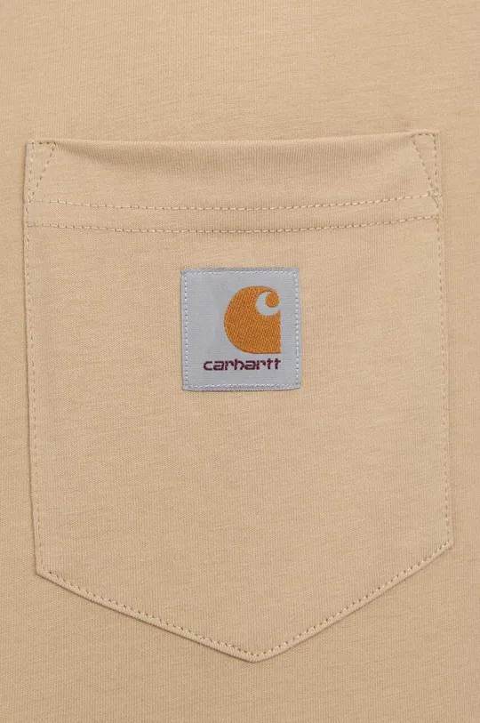 Carhartt WIP t-shirt bawełniany Pocket brązowy