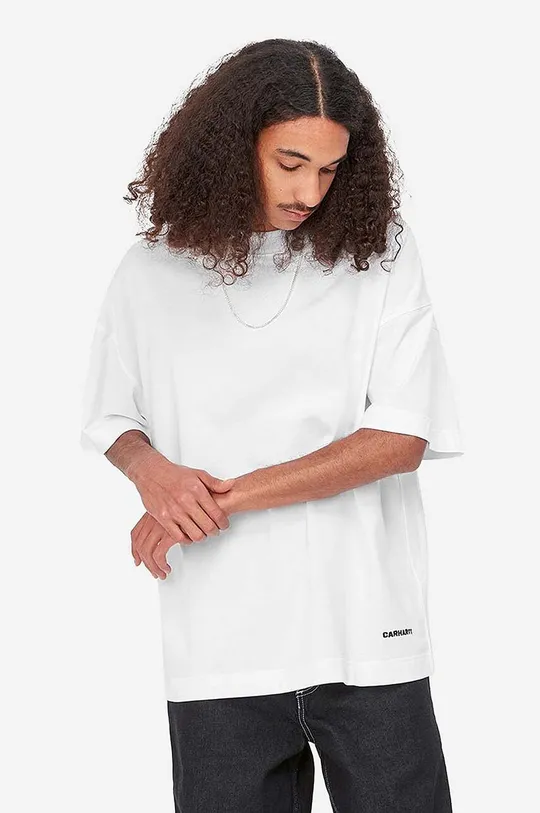 λευκό Βαμβακερό μπλουζάκι Carhartt WIPS/S Link Script T-Shirt Ανδρικά