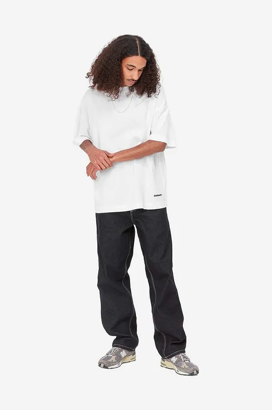 Βαμβακερό μπλουζάκι Carhartt WIPS/S Link Script T-Shirt λευκό