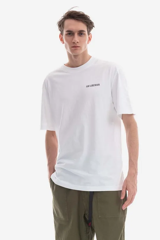nero Han Kjøbenhavn t-shirt in cotone Logo Print Boxy Tee Short Sleev Uomo
