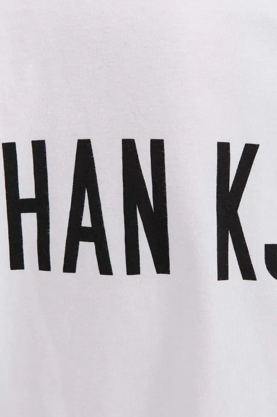czarny Han Kjøbenhavn t-shirt bawełniany Logo Print Boxy Tee Short Sleev