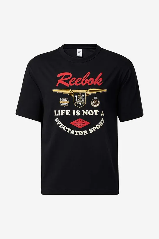 μαύρο Βαμβακερό μπλουζάκι Reebok Classic RES Tee