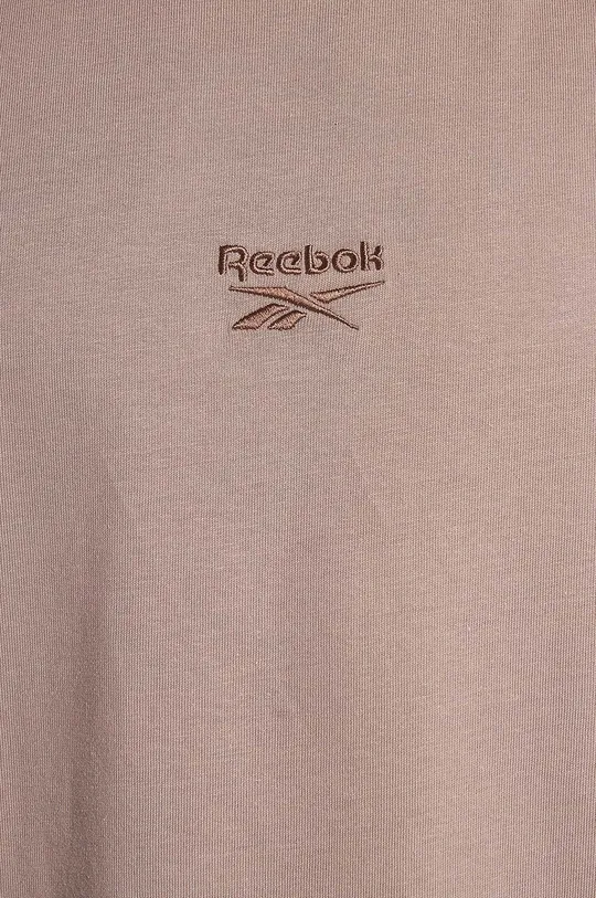 μπεζ Βαμβακερό μπλουζάκι Reebok Classic SV Tee