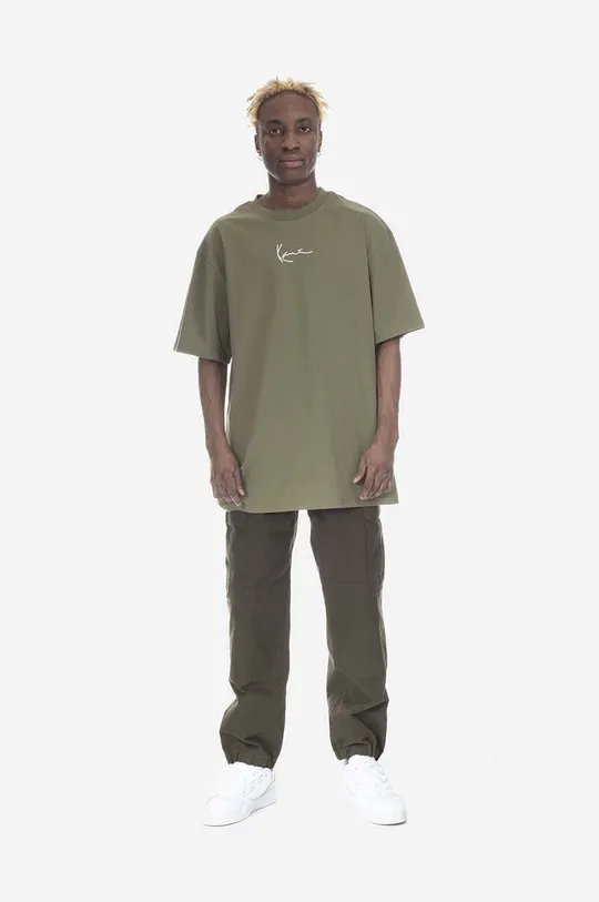 Βαμβακερό μπλουζάκι Karl Kani πράσινο