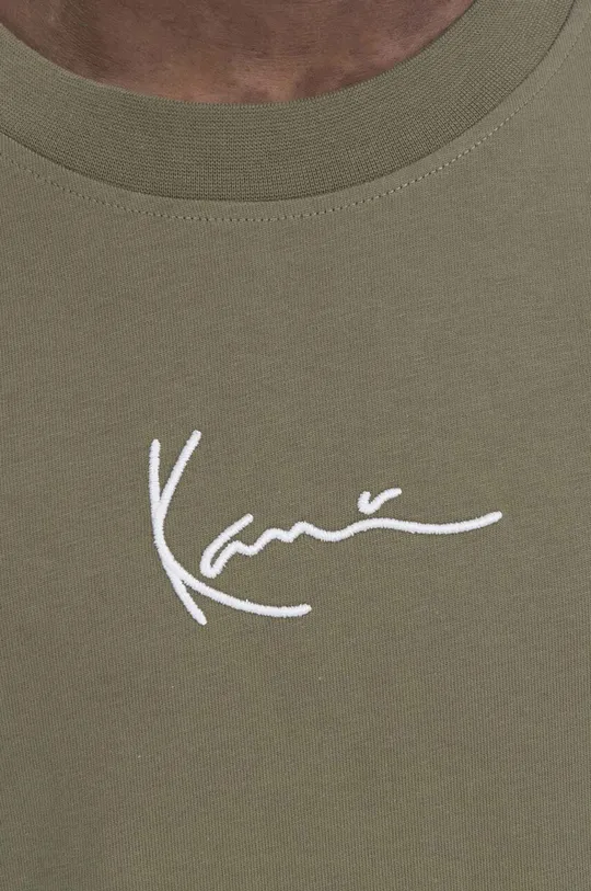 πράσινο Βαμβακερό μπλουζάκι Karl Kani