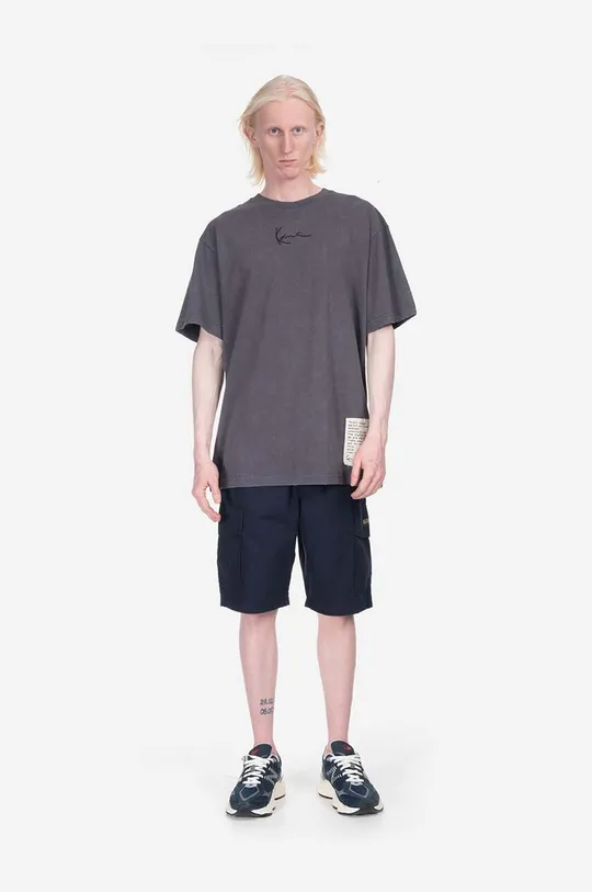 Βαμβακερό μπλουζάκι Karl Kani γκρί