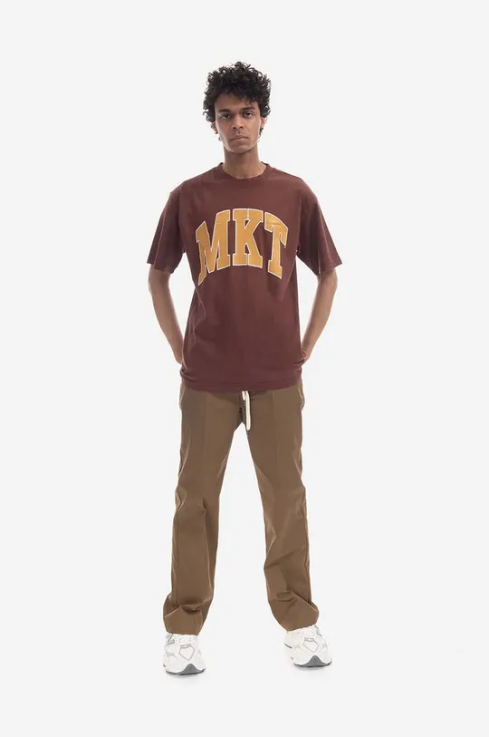 Хлопковая футболка Market коричневый