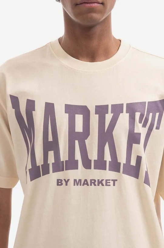 beżowy Market t-shirt bawełniany